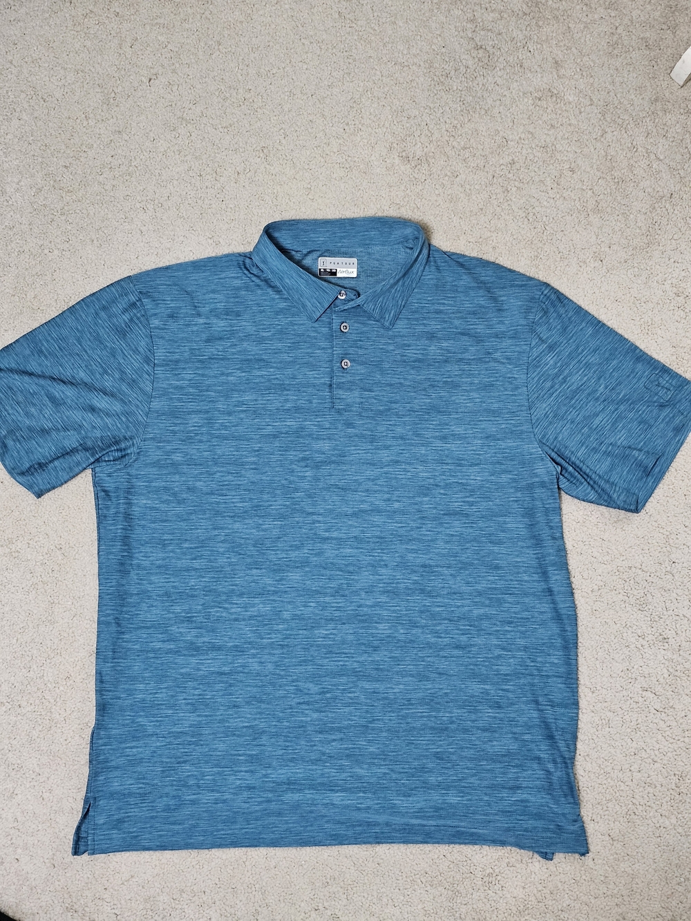 PGA Tour Teal Heather Performance Polo Xl